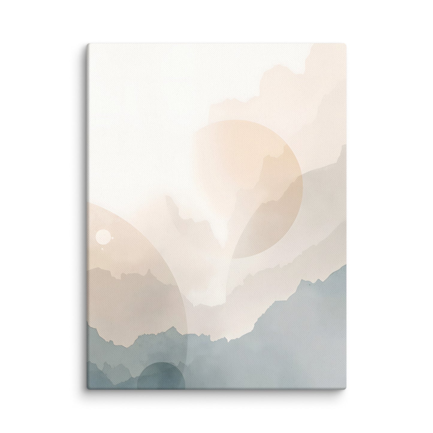 Modern Mediterranean landscape canvas with soft gradients and sun-drenched limestone textures.