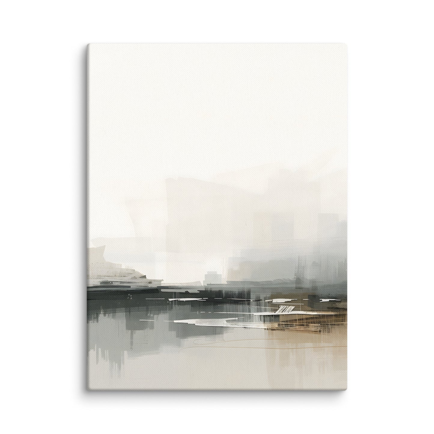 Diffused gradient abstract canvas with soft neutral horizons for a nurturing and quiet space. 