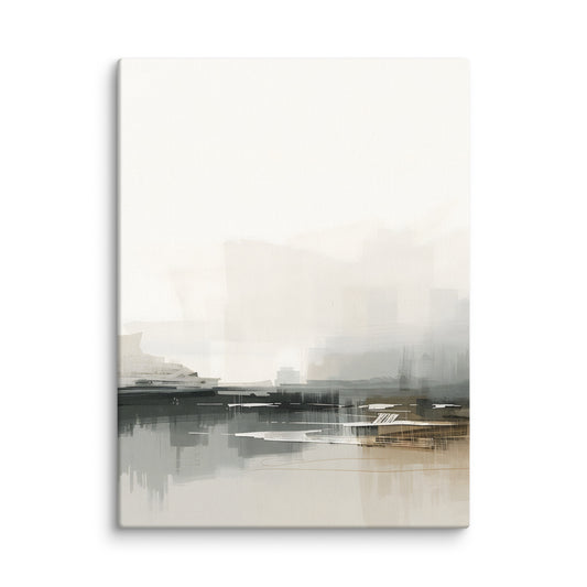Diffused gradient abstract canvas with soft neutral horizons for a nurturing and quiet space. 