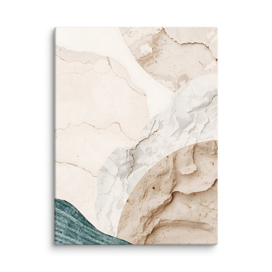 Minimalist organic shapes on a textured canvas celebrating handcrafted imperfection and Wabi-Sabi design.